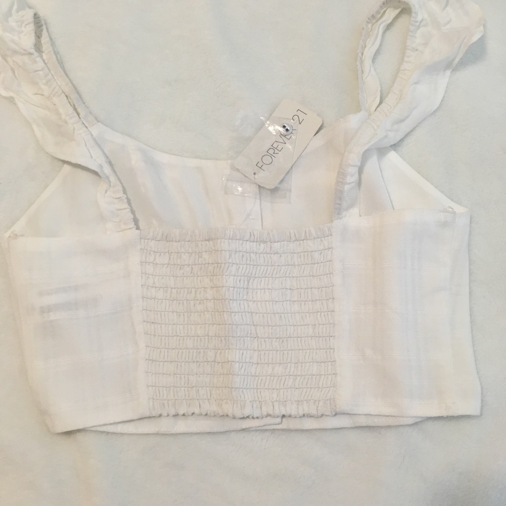 Button Front Crop Top - Picture 3 of 3